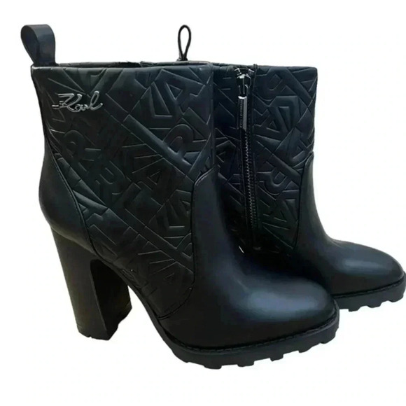 Karl‎ Lagerfeld Petria Logo Quilted Boots - Picture 1 of 8
